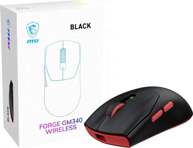 MSI Forge brezžična gaming miška gm340w črna