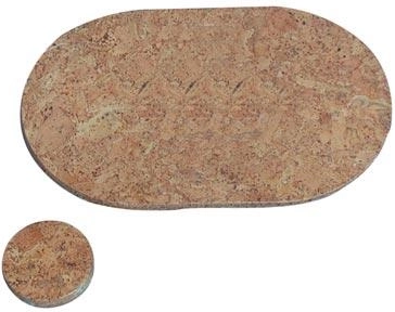 Korkovni okrogli pogrinjki 10 cm, gladki (6 kos)