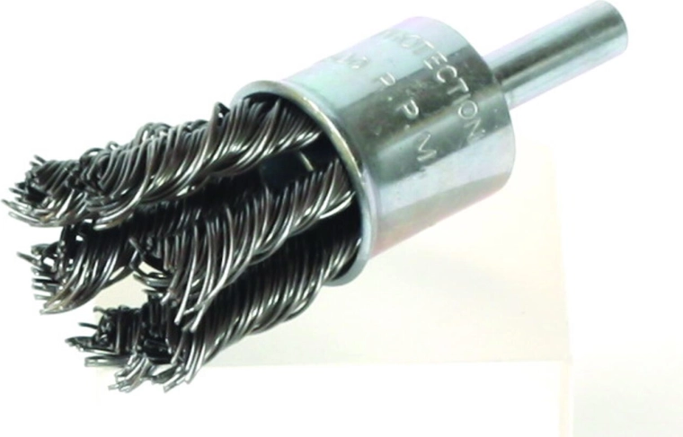 Končna krtača 19 mm z jekleno žico 0,5 mm na steblu FESTA