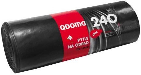 Močne vreče za odpadke 240 l, črne, 120 × 145 cm (10 kos)