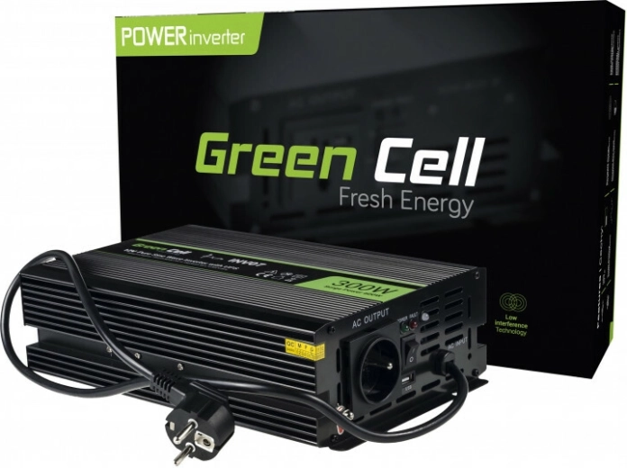 Pretvornik napetosti z UPS 300 W GREEN CELL INV07