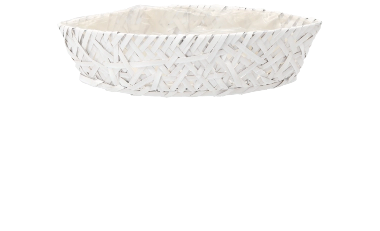 Wooden flower pot cover in the shape of a boat 51 × 19 × 11 cm white - 1 piece