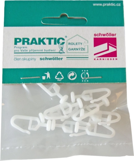 Plastični drsniki za zavese, 10 kos