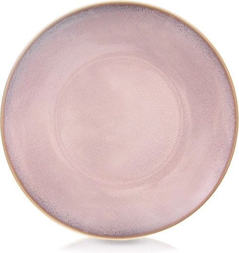 Rožnat plitev keramični jedilni krožnik Glaze 27 cm