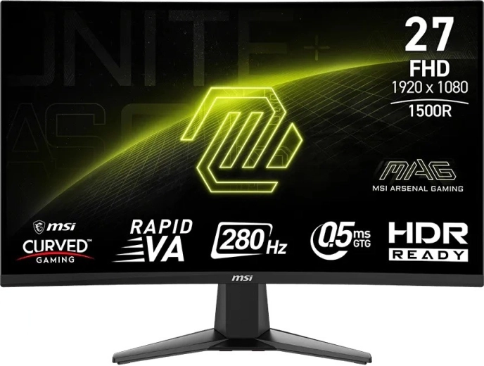 MSI MAG 276CXF 27" ukrivljen igralni monitor FHD 280 Hz črn