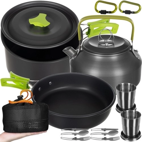 Kamping set posode TRIZAND, 18-delni