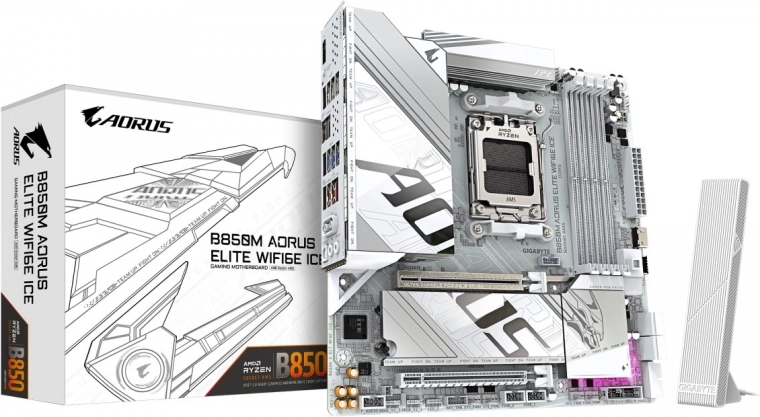 Gigabyte AORUS B850M elite WiFi 6E ICE osnovna plošča mATX (AM5)