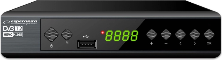 Esperanza DVB-T2 H.265/HEVC Digital Tuner and Decoder with Display