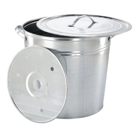 Stožčasti pocinkan kotel 32 l s pokrovom in vložkom