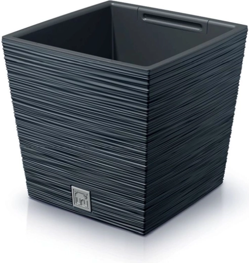 Cvetličnik Furu Square Low 24 cm – antracit