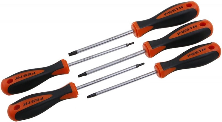 Set izvijačev TORX FESTA S2, 5 delov