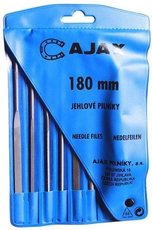 Komplet igličnih pil 180 mm, 6 delov