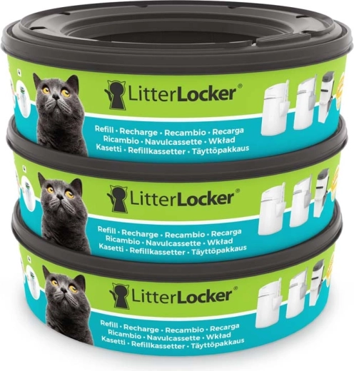 LitterLocker nadomestne kasete za koš za mačje stranišče (3 kos)