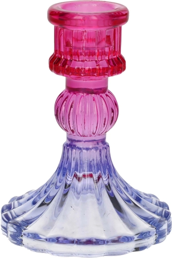 Svečnik Lior rožnato‑vijoličen 4,8 × 15 cm
