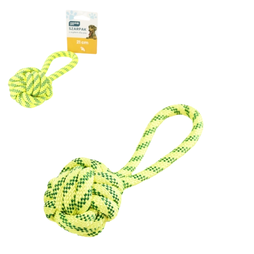 Pleteno vlečilo za pse z dvema vozloma 21 cm