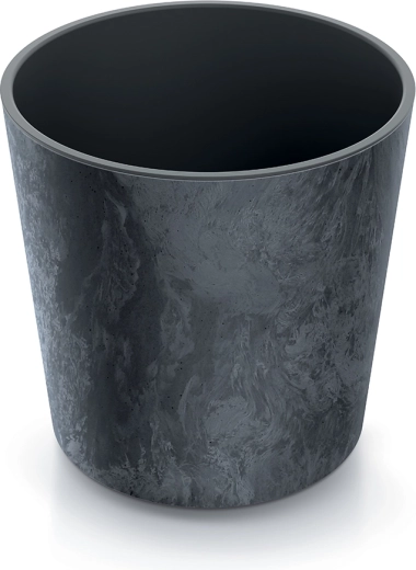 Cvetlični lonec Urbi Round Effect z vložkom 30 cm antracit