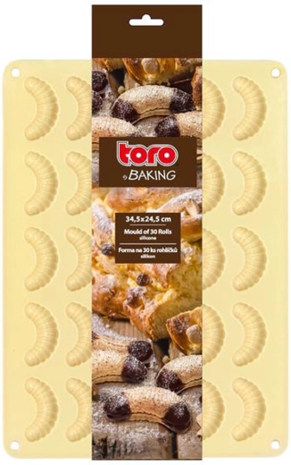 Silikonski pekač za vanilijeve rogljičke TORO, 30 kos