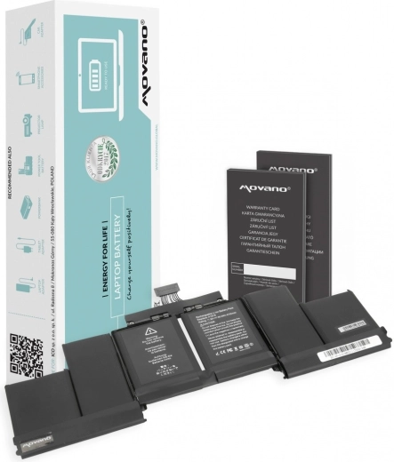Movano baterija za MacBook Pro 15" Retina (A1398, 2015) A1618 8755 mAh 99,5 Wh