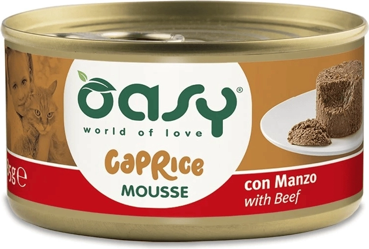 Oasy Caprice mousse z govedino za mačke 85 g