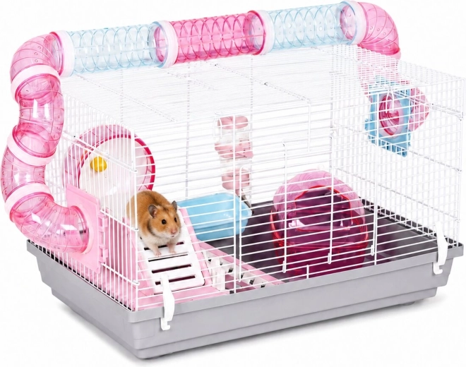 Petsi cage for hamsters and small rodents with tunnels and accessories