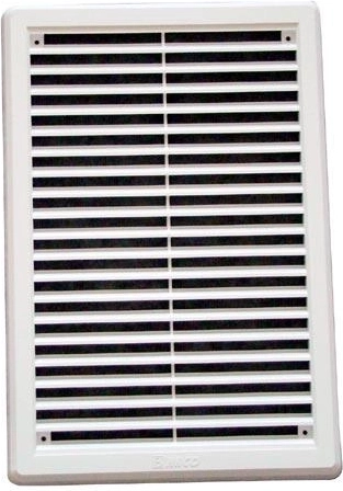 Prezračevalna rešetka z mrežico 200 × 300 mm bela