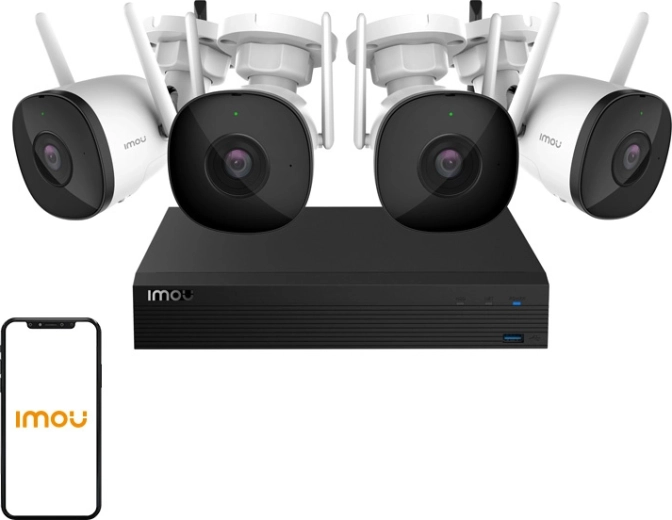 IMOU kit-pro Wi‑Fi kamerovni sistem s 4× kamero Bullet 2C in NVR z 1 TB