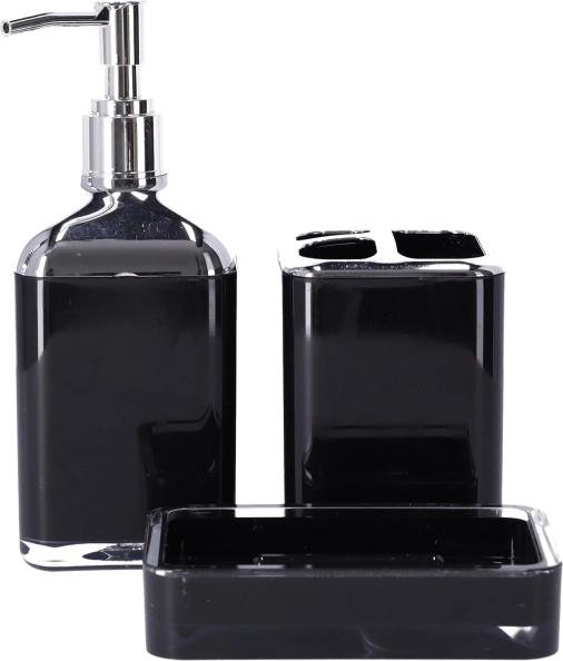 Kopalniški komplet 3-delni BERRETTI, črna + krom