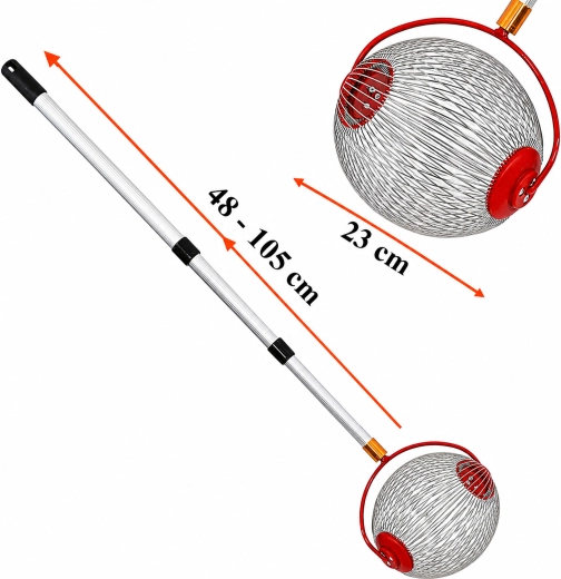 Teleskopski pobiralnik oreščkov, žogic in sadja 48–105 cm – 1 kos
