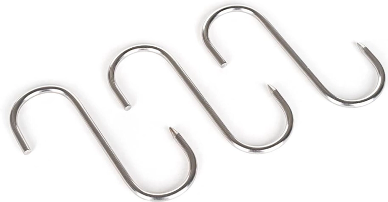 Nerjavni kavelj za dimnico AKCENT 12 × 7,5 cm, premer 5 mm (3 kosi)