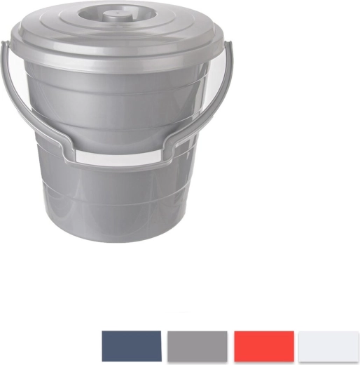 Vedro Hobby s pokrovom 10 l – mix barv