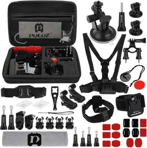 PULUZ complete accessory set for action cameras 45-in-1 - 1 piece