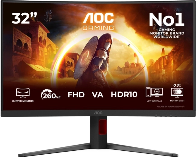 AOC Gaming ukrivljen gaming monitor C32G4Z 31,5" VA 260 Hz