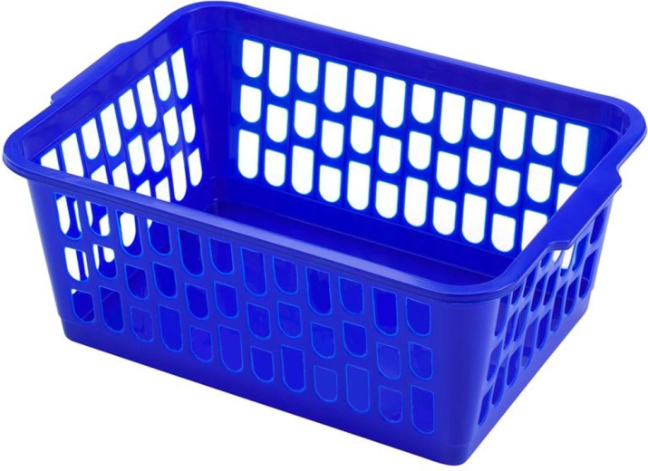 HEIDRUN plastic basket 36 × 26 × 15 cm – color mix