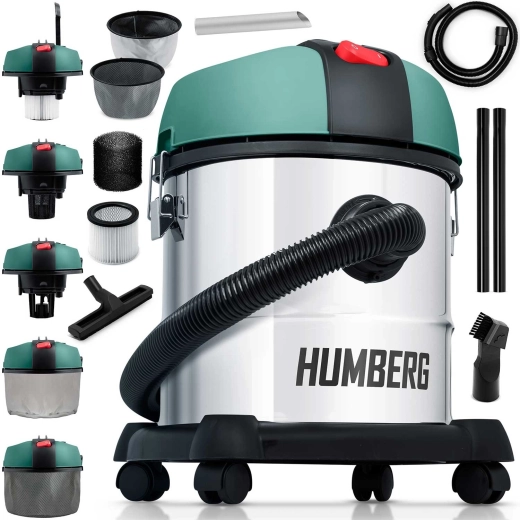 Humberg industrijski sesalnik za mokro in suho sesanje 20 l 1200 W