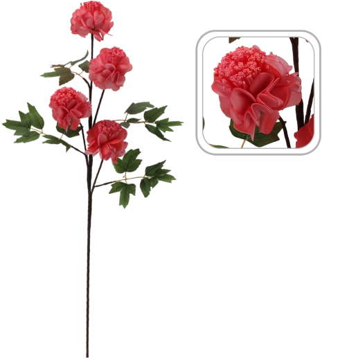 Dekorativni cvet češnje – bela veja s 4 cvetovi, 94 cm