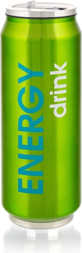 Termo lonček v obliki pločevinke BE COOL ENERGY 430 ml – zelen