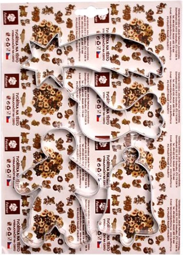 Set modelčkov za piškote – komet, golobička, deček, zvonček (4 kosi)