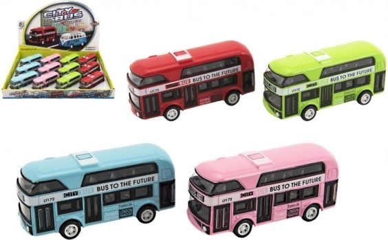 Dvopodlažni kovinski avtobus na vzvratni pogon