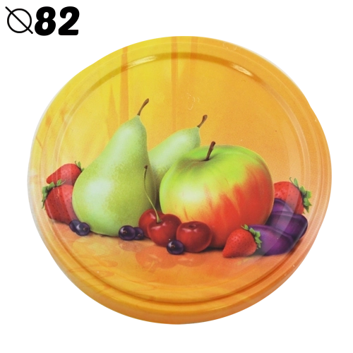 Zavijalni pokrovčki Twist-off 82 mm z motivom hruške