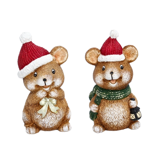Christmas Decorative Hamster Figurine - 1 Piece