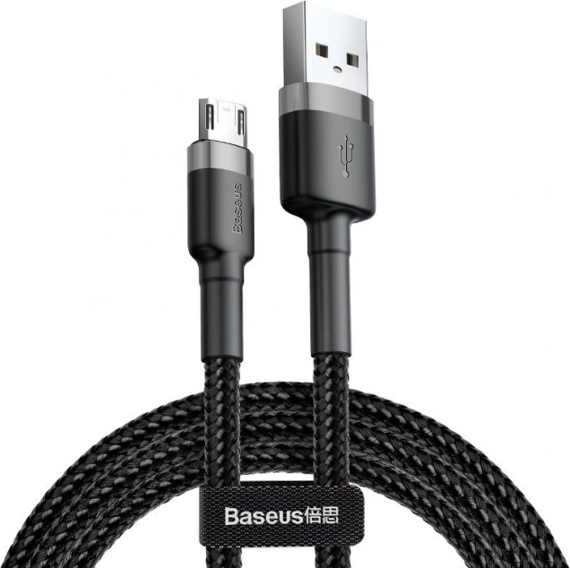 Baseus Cafule kabel USB-A na Micro USB 1 m, 2,4 A, sivo‑črn