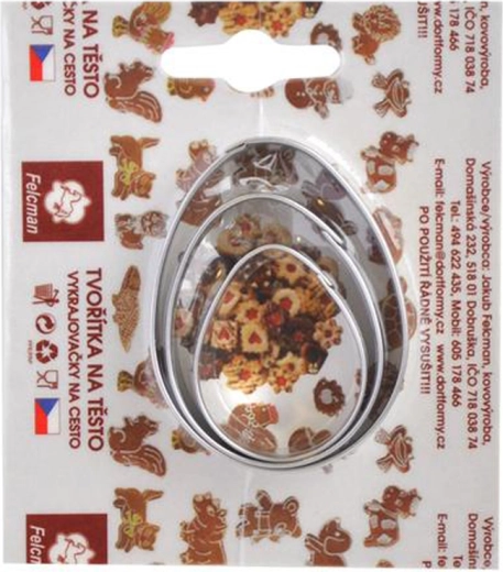 Set modelčkov za velikonočno pecivo – jajčka, 3 kosi