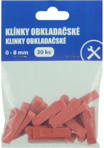 Plastični zidakarski klini 0–8 mm, 30 kos
