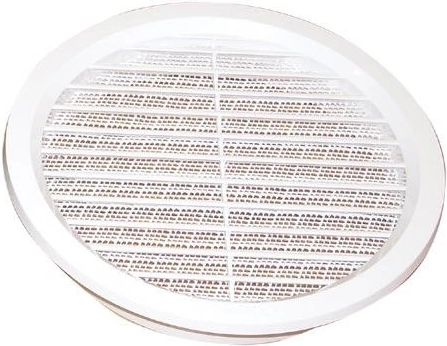 Plastična prezračevalna rešetka z mrežico, premer 125 mm – Bela