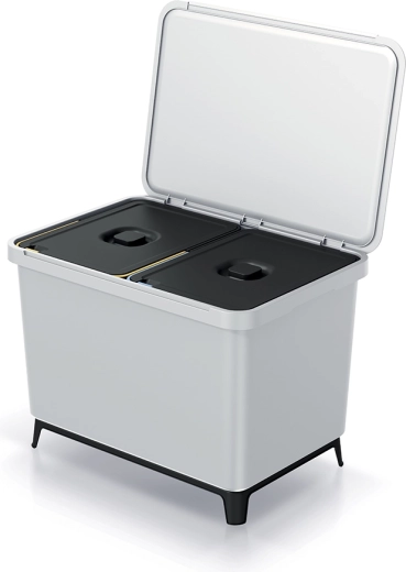 Sistematični koš za ločevanje odpadkov Systema 2×23 l pepelnato siv
