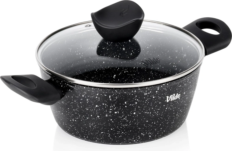 Granitni lonec s steklenim pokrovom 20 cm, 2,2 l – Vilde Granitica Line