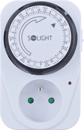 Solight mechanical weekly plug-in timer switch