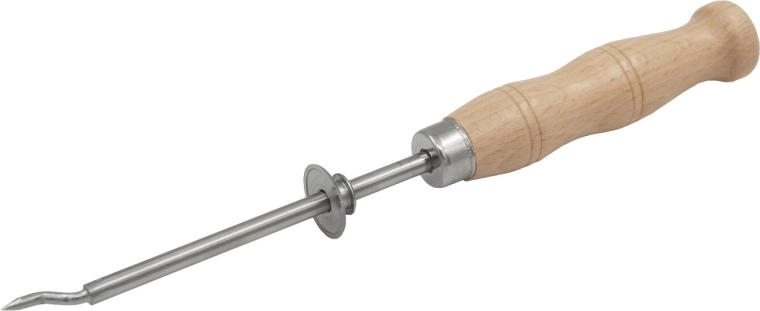 Krožni odpirač za konzerve iz nerjavečega jekla z lesnim ročajem, 24 cm