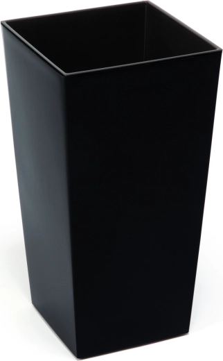 Cvetlični lonec Finezja 25 × 25 cm z vložkom – črn sijoč