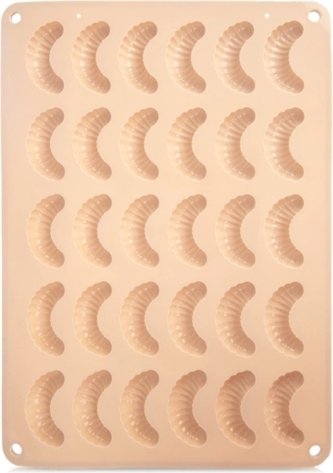 Silikonski model za piškote in praline – rogljički, bež 34,5 × 24,5 × 1,2 cm